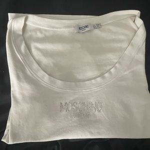 Rare Vintage Moschino Jeans bedazzled logo top